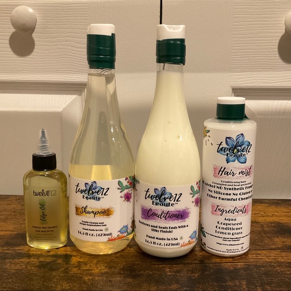 🆕TWELVE ORGANIC PLANT BASED HAIR CARE SET- Shampoo Conditioner Hair Mist & Oil - Picture 10 of 10